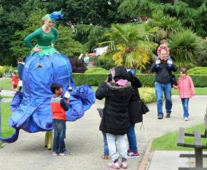 Blue Belles - Flower Stilt Walkers - Walkabout Entertainers