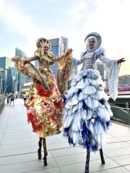 Falling Celestials - Art Deco Stilt Walkers - Walkabout Entertainers