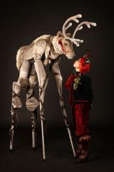Pyromantic Reindeer - Stilt Walking Gift Givers - Walkabout Entertainers