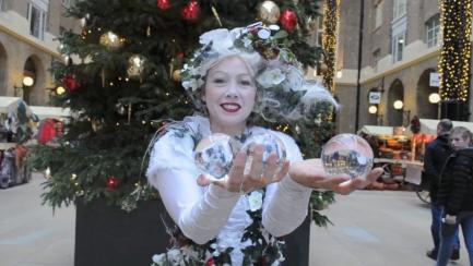 Sorcha's Enchanted Winter - Contact juggler to enhance any Christmas or Winter festival Walkabout entertainer