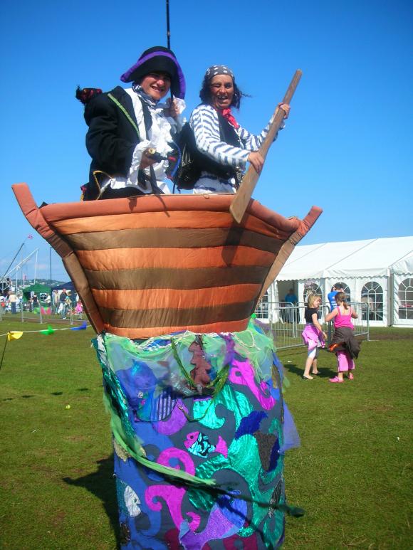 Rum BaBa's Pesky Pirates on Stilts - Stilt Walking Pirates and Ship - Walkabout 
