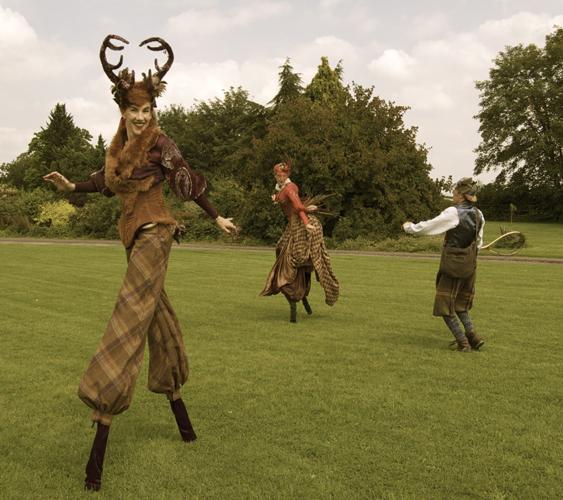 Curious Country Pursuits - A Haute Couture Twist to Stilt Walking Entertainers