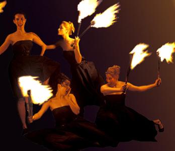 Divine Fire - Fire Dancers and Fire Ballet - Cabaret wand walkabout entertainers