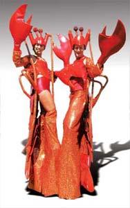 Virtigo Stilts - The Lobsters - Stilt Walkers - Walkabout
